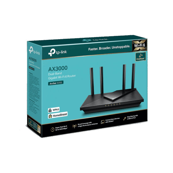 ARCHER AX55-6 Router Wi-Fi 6 Dual Band AX3000 | TP-Link / ARCHER AX55