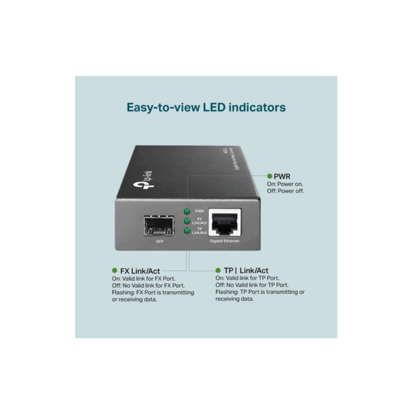 MC220L-3 Convertidor de Fibra a Ethernet | TP-Link / MC220L