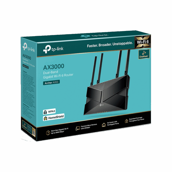 ARCHER AX53-5 Router Wi-Fi 6 Dual Band AX3000 | TP-Link / ARCHER AX53