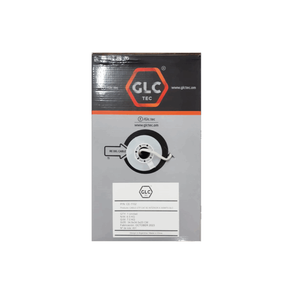 Cable UTP Cat. 5e Interior x 305mts | GLC / CE-1102
