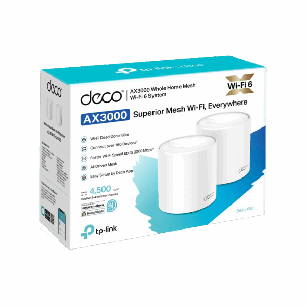 DECO X50(2-PACK)-8 Sistema Wi-Fi 6 Mesh AX3000 | TP-Link / DECO X50(2-PACK)