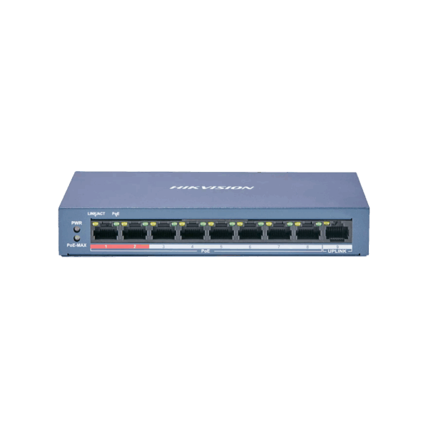 DS-3E0109P-E-M(B) Swicht Poe 8 Puertos 10/100Mbps | Hikvision / DS-3E0109P-E/M(B)