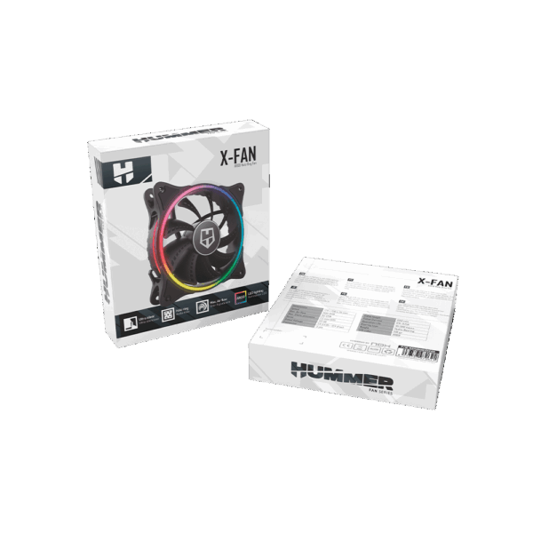 NXHUMMERXFAN Cooler X-Fan ARGB Halo Ring Fan | NOX / NXHUMMERXFAN