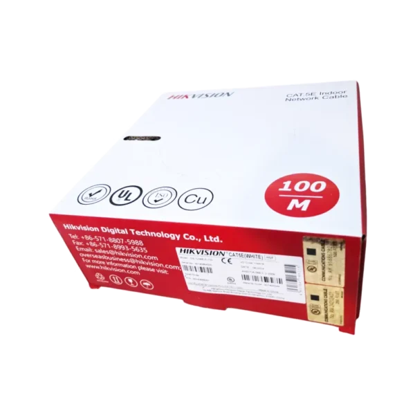 DS-1LN5E-S-100-2_w Cable UTP Cat. 5e Interior x 100mts | HIKVISION / DS-1LN5E-S-100