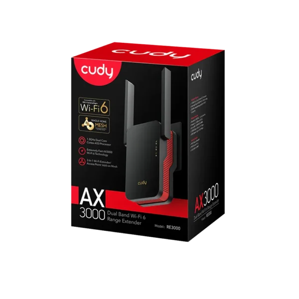 RE3000-5_w Extensor de Rango WiFi 6 AX3000 | Cudy / RE3000