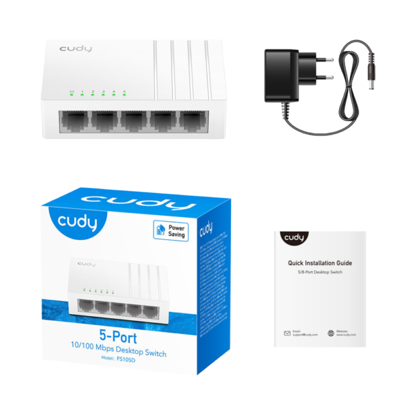 FS105D-2 Switch de escritorio 5 puertos 10/100 | Cudy / FS105D