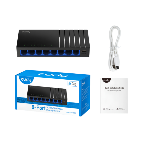 GS108D-4 Switch Gigabit 8 puertos 10/100/1000 | Cudy / GS108D