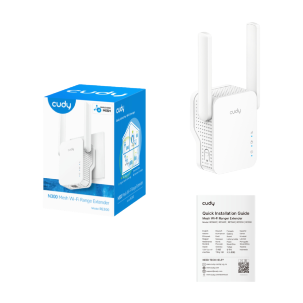 RE300-4 Extensor de Rango Wi-Fi N300 | Cudy / RE300